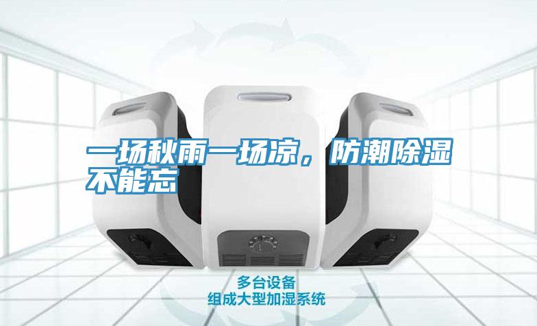 一場秋雨一場涼，防潮除濕不能忘
