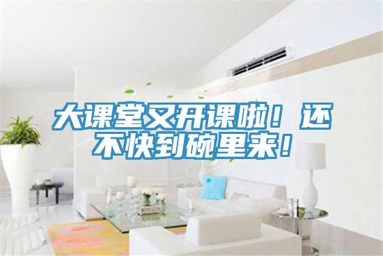 大課堂又開課啦！還不快到碗里來！