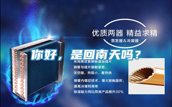 你好，是回南天嗎？