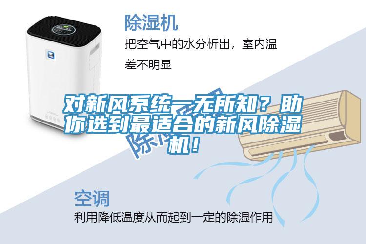對新風系統一無所知？助你選到最適合的新風除濕機！
