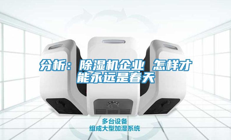 分析：除濕機企業 怎樣才能永遠是春天