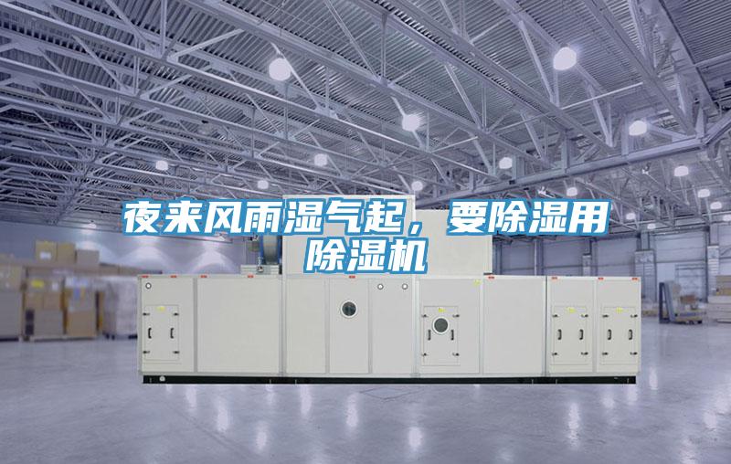 夜來風雨濕氣起，要除濕用除濕機