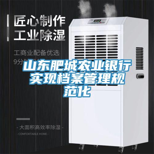 山東肥城農業銀行實現檔案管理規范化