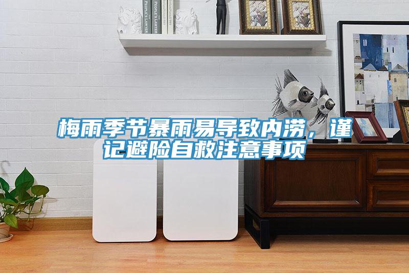 梅雨季節暴雨易導致內澇，謹記避險自救注意事項