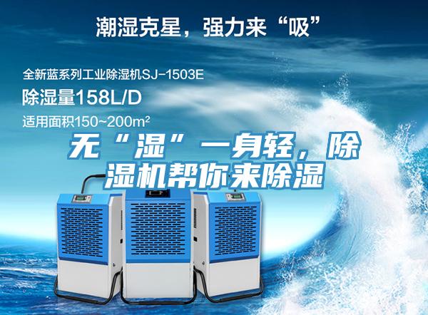 無“濕”一身輕，除濕機幫你來除濕