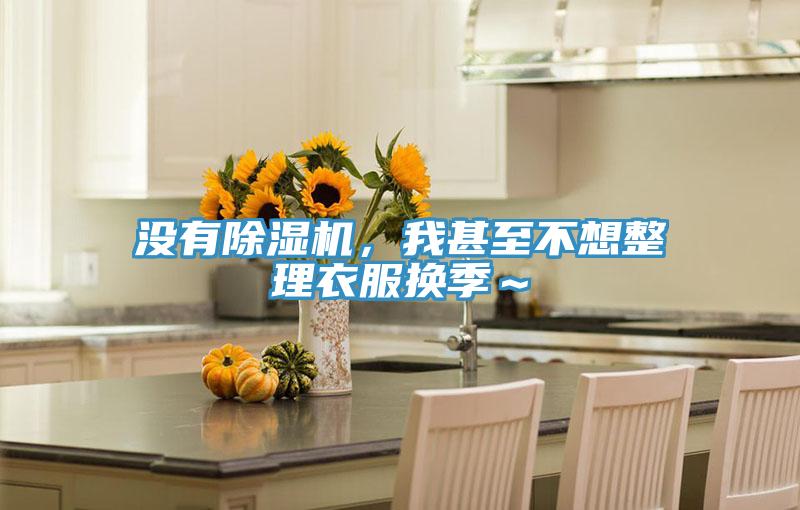 沒有除濕機，我甚至不想整理衣服換季～