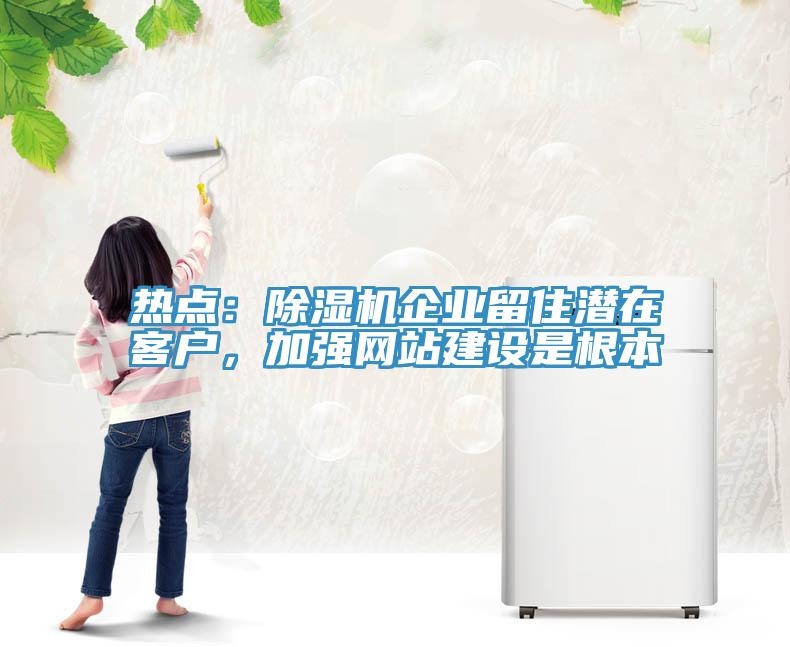 熱點：除濕機企業留住潛在客戶，加強網站建設是根本