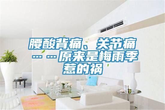 腰酸背痛、關節痛……原來是梅雨季惹的禍