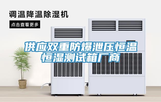 供應雙重防爆泄壓恒溫恒濕測試箱廠商