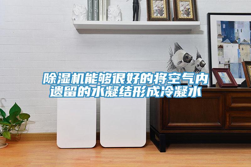 除濕機能夠很好的將空氣內遺留的水凝結形成冷凝水