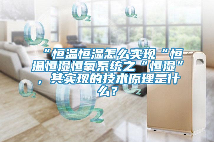 “恒溫恒濕怎么實現“恒溫恒濕恒氧系統之“恒濕”，其實現的技術原理是什么？