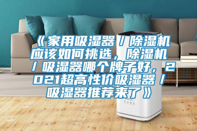 《家用吸濕器／除濕機應該如何挑選，除濕機／吸濕器哪個牌子好，2021超高性價吸濕器／吸濕器推薦來了》