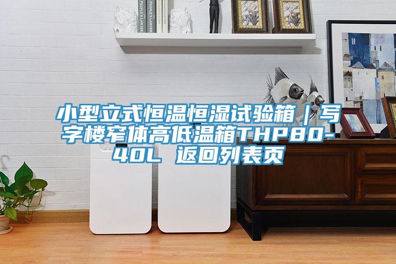 小型立式恒溫恒濕試驗箱｜寫字樓窄體高低溫箱THP80-40L 返回列表頁