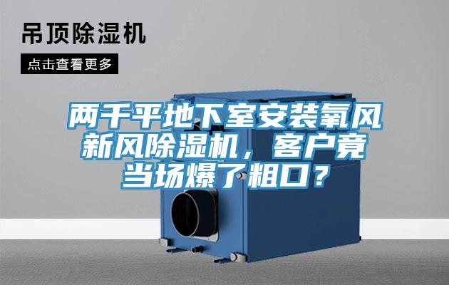 兩千平地下室安裝氧風新風除濕機，客戶竟當場爆了粗口？