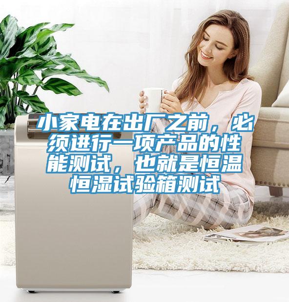 小家電在出廠之前，必須進行一項產品的性能測試，也就是恒溫恒濕試驗箱測試