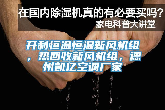 開利恒溫恒濕新風機組，熱回收新風機組，德州凱億空調廠家