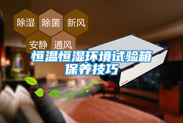 恒溫恒濕環境試驗箱保養技巧