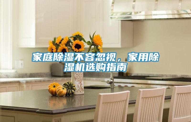 家庭除濕不容忽視，家用除濕機選購指南