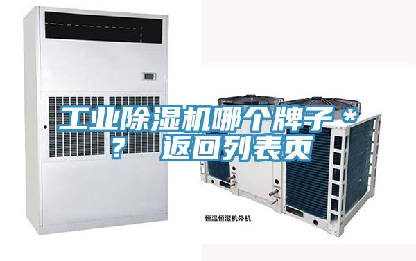 工業除濕機哪個牌子＊？ 返回列表頁