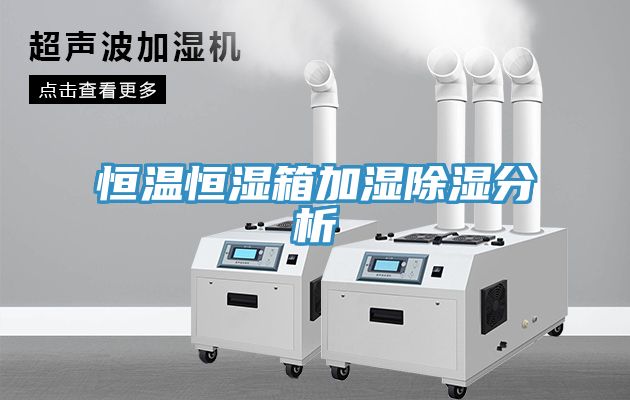 恒溫恒濕箱加濕除濕分析
