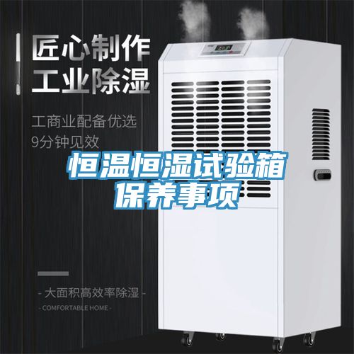 恒溫恒濕試驗箱保養事項