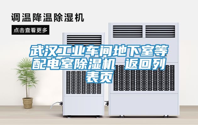 武漢工業車間地下室等配電室除濕機 返回列表頁
