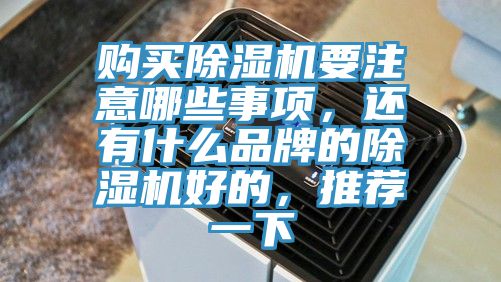 購買除濕機要注意哪些事項，還有什么品牌的除濕機好的，推薦一下