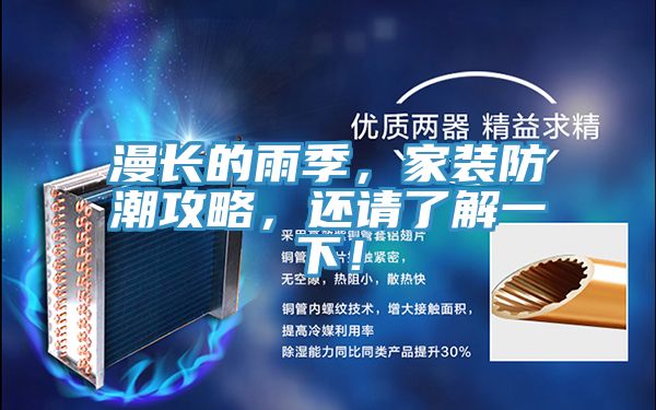 漫長的雨季，家裝防潮攻略，還請了解一下！
