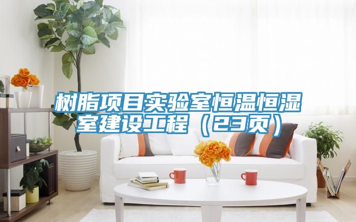 樹脂項目實驗室恒溫恒濕室建設工程（23頁）