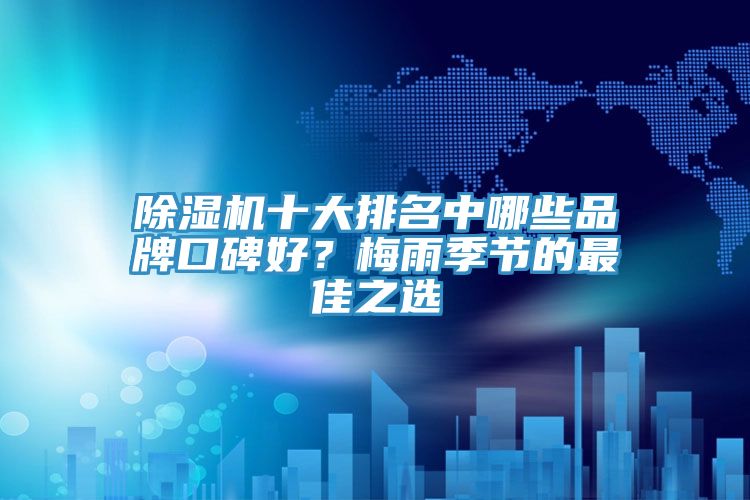 除濕機十大排名中哪些品牌口碑好？梅雨季節的最佳之選