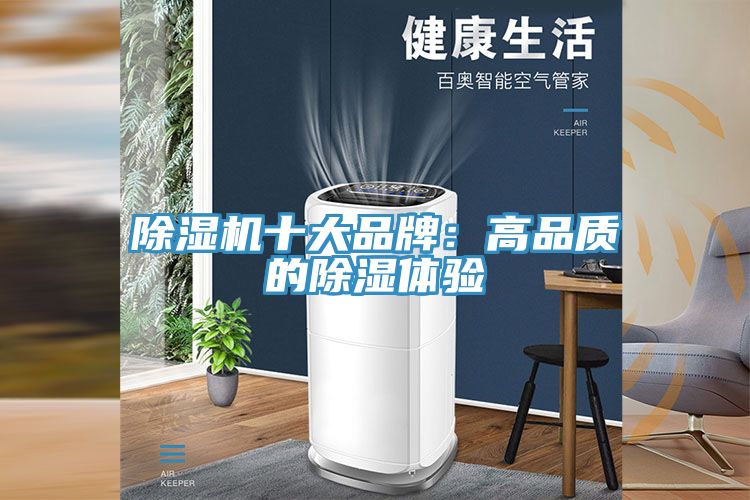 除濕機十大品牌：高品質的除濕體驗