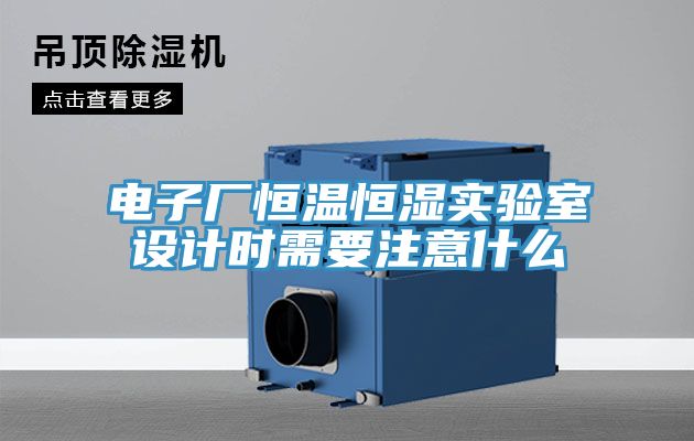 電子廠恒溫恒濕實驗室設計時需要注意什么