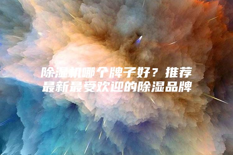除濕機哪個牌子好？推薦最新最受歡迎的除濕品牌